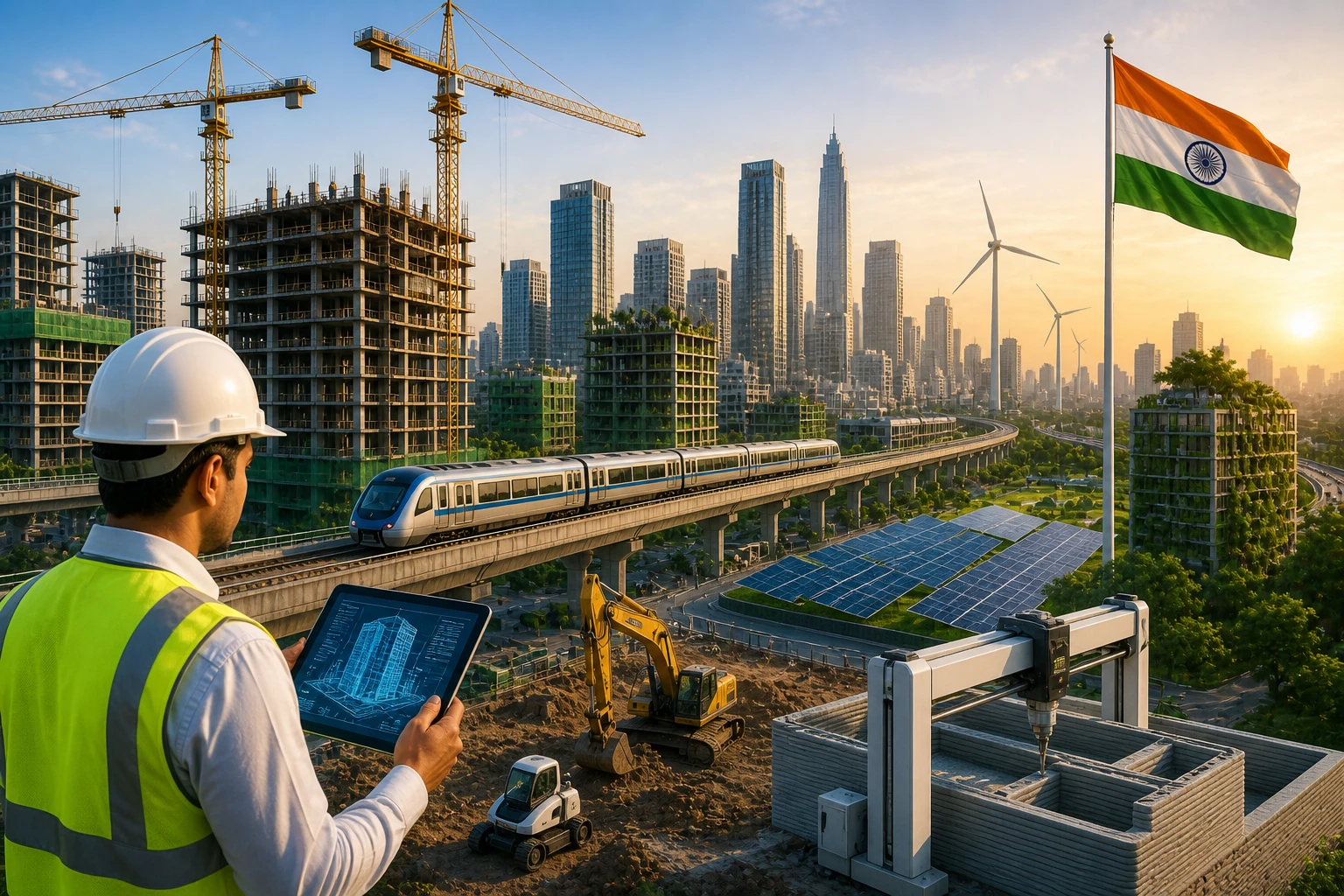 India's 2030 Goals: A Sustainable And Technologically Sound Construction Nation